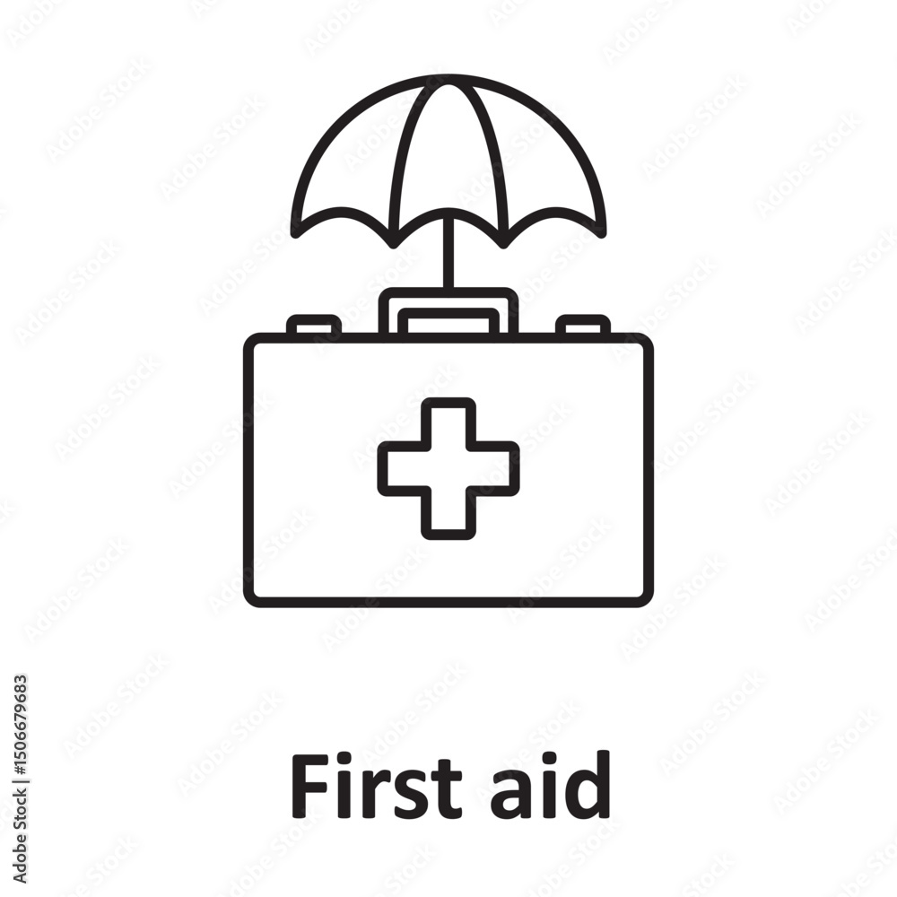 Obraz premium First aid :Vector Icon which can easily modify or edit