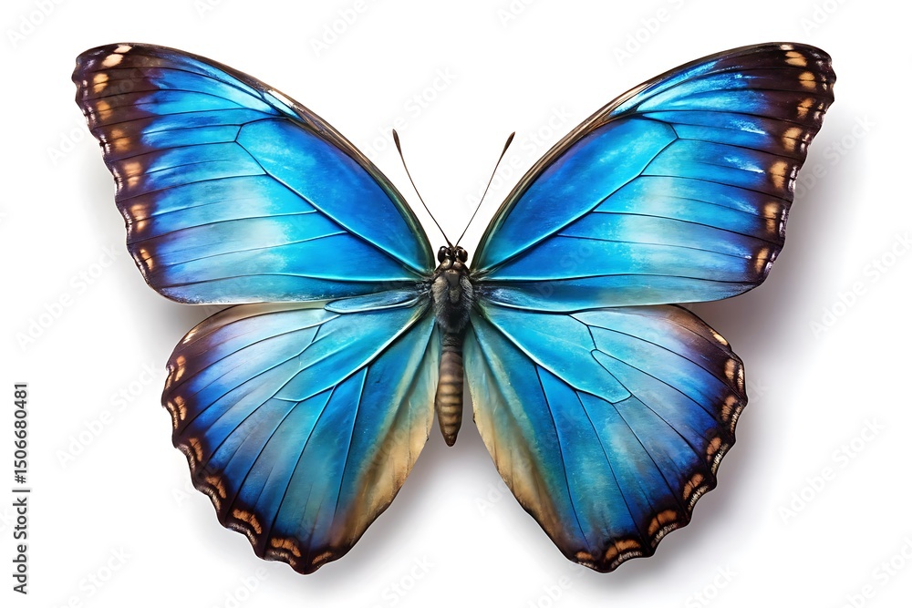 Fototapeta premium Blue butterfly with brown spots