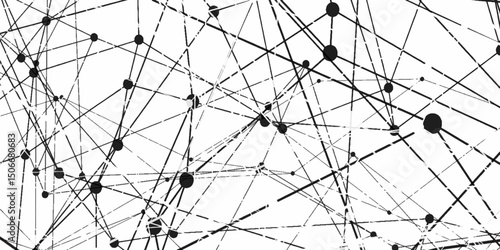 Abstract technology connection network of particles and lines. network patterned background. Connection background with dots and lines. molecules light off white lines digital technology concept.