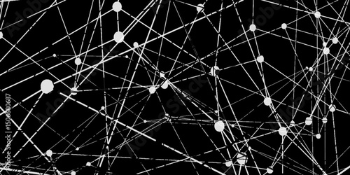 Abstract technology connection network of particles and lines. network patterned background. Connection background with dots and lines. molecules light off white lines digital technology concept.