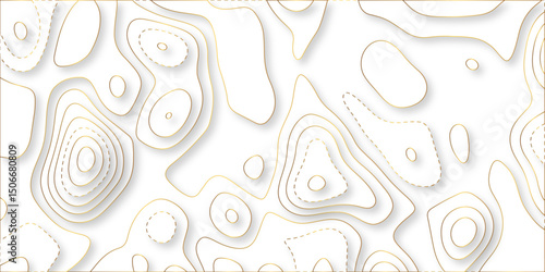 Abstract papercut design. Background of the topographic map. modern wallpaper texture and realistic design used for banner and posters, mountain relief geographic pattern. vector illustration.