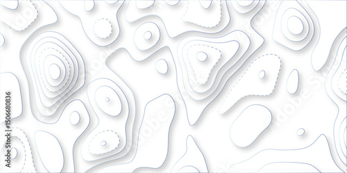 Abstract papercut design. Background of the topographic map. modern wallpaper texture and realistic design used for banner and posters, mountain relief geographic pattern. vector illustration.