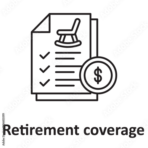 Retirement coverage :Vector Icon which can easily modify or edit