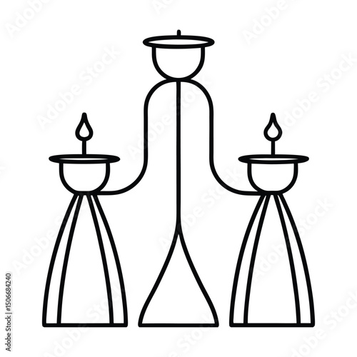 copper candle holders