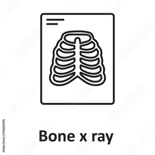 Bone x ray :Vector Icon which can easily modify or edit