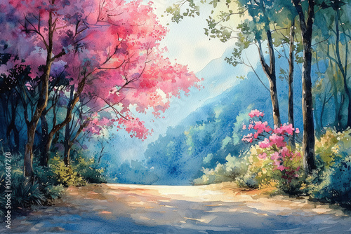 A delicate watercolor paint...