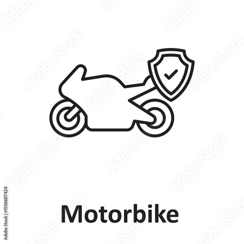 Motorbike insurance :Vector Icon which can easily modify or edit