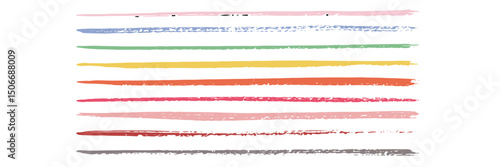 Vector brushes collection for your brush tool in adobe illustrator. Watercolor hand drawn strokes. Multicolor hand painted lines set for your decor and design. vector Eps 10