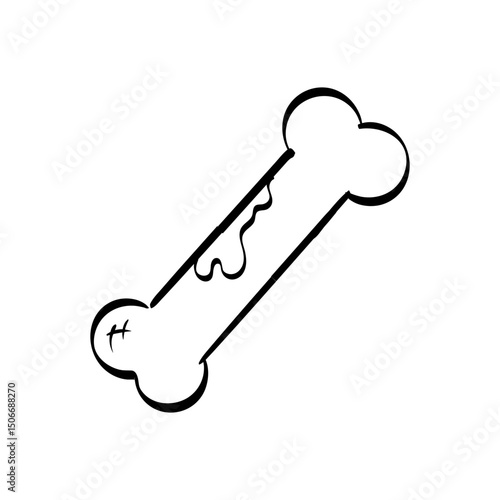 Hand Drawn Pet Veterinary Outlined Illustration