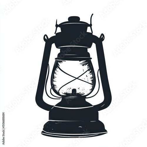 lantern silhouette , black ...
