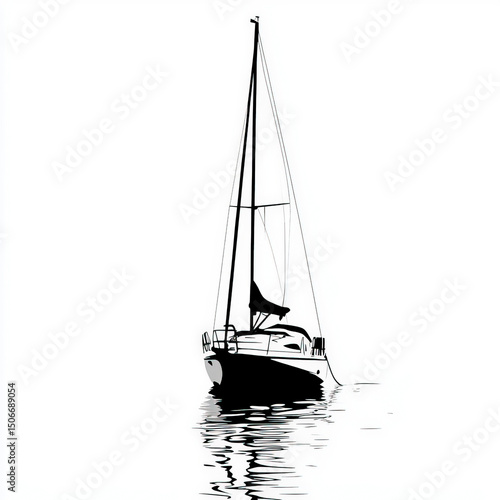 sailboat silhouette , black...
