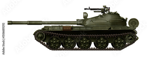 Obj-691 (Alternative Soviet medium tank, based on the T-62 tank, with aft turret placement and a 115mm gun)