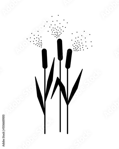 Timothy grass pollen, simple graphic vector illustration.