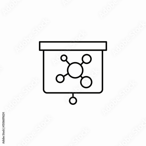 b=hub screen presentation icon sign vector