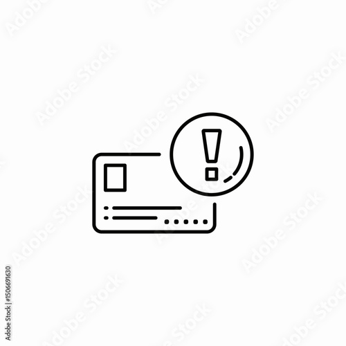bank card alert icon sign vector