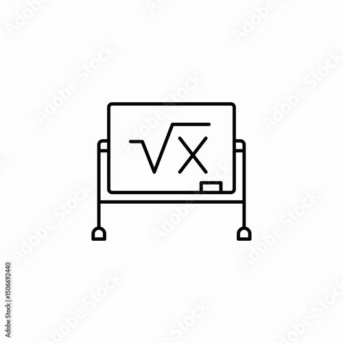 blackboard exercise math icon sign vector