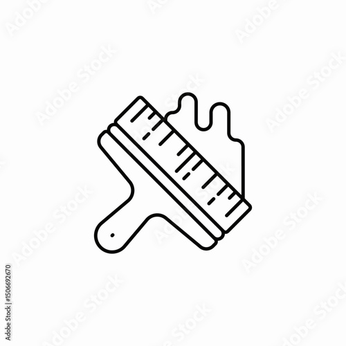 brush wide icon sign vector