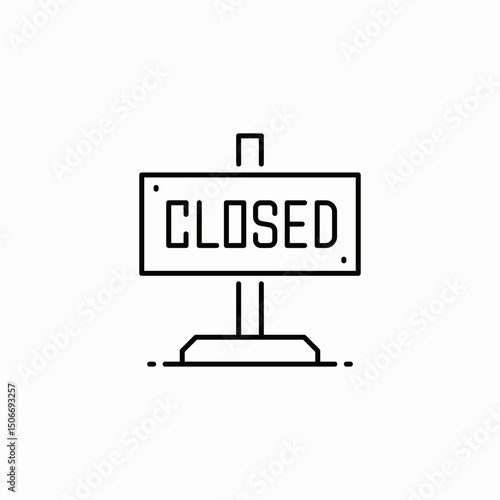 closed sign icon sign vector
