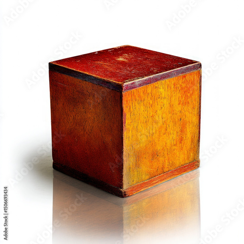 Wooden Box Isolated