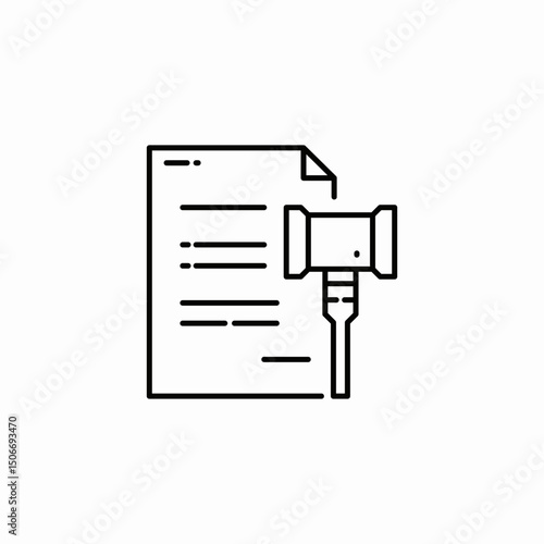 court order icon sign vector