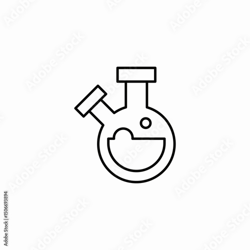 distillation flask icon sign vector