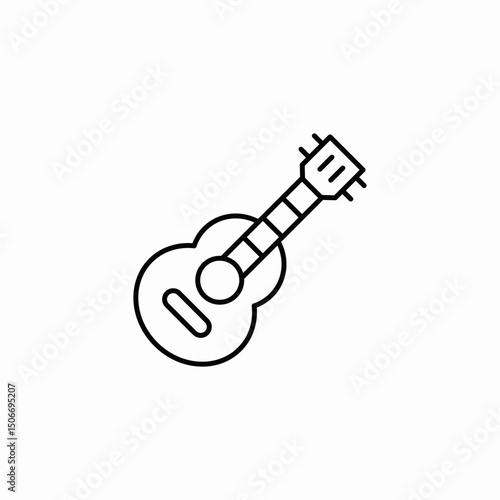 guitar instrument musical icon sign vector