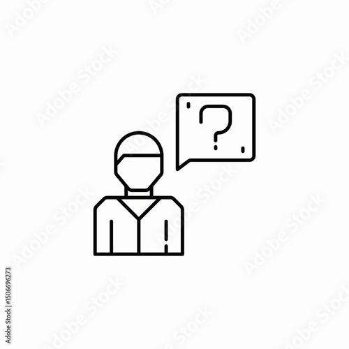 male question icon sign vector