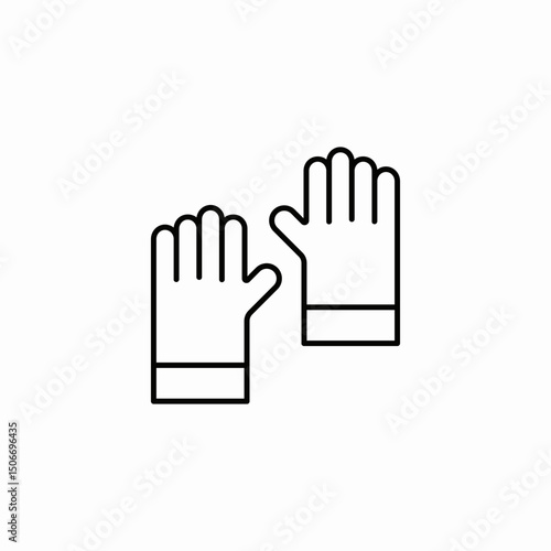 medical gloves icon sign vector