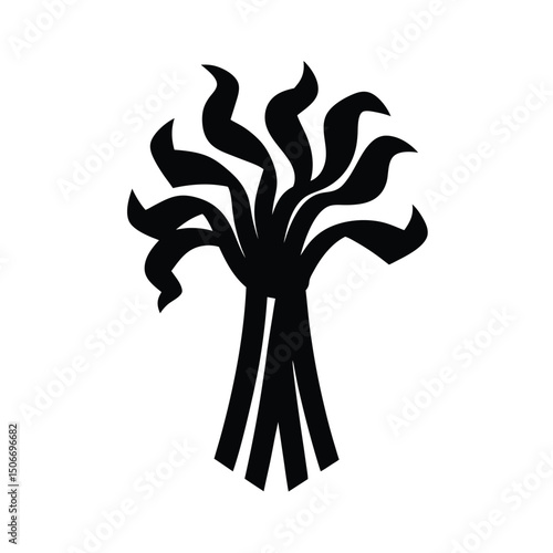 Wheat Sheaf Icon: Harvest and Abundance Symbol.
