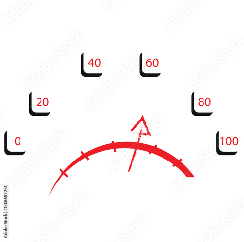  Hand-rotating stress level meter that shows low stress level. Reducing or removing stress concept