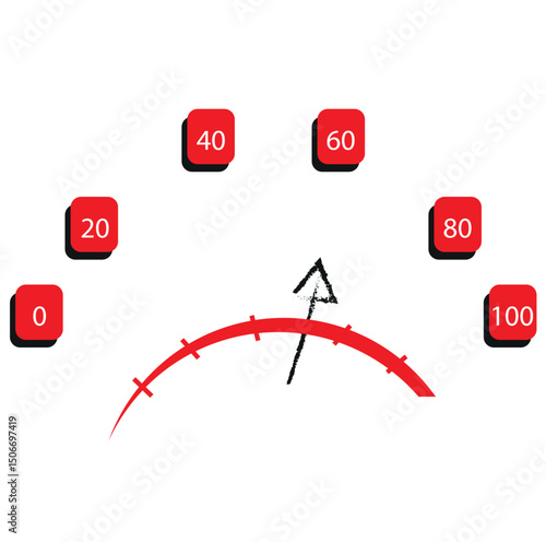  Hand-rotating stress level meter that shows low stress level. Reducing or removing stress concept