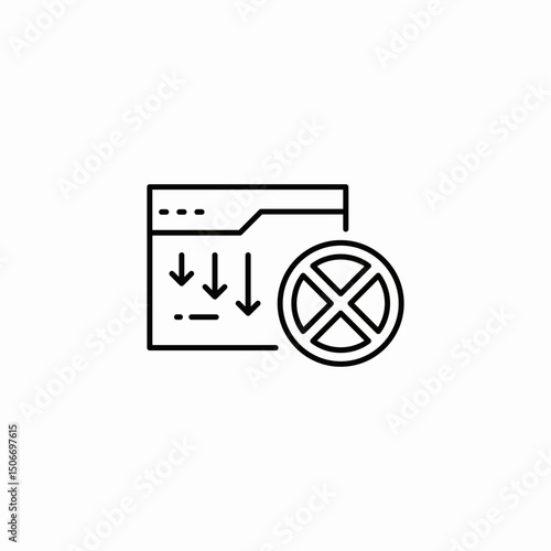 page denied icon sign vector