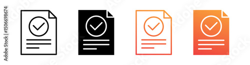 Conclusion Multi Style Icon Set Vector 