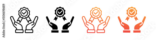 Appreciation Multi Style Icon Set Vector 