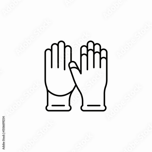 rubber gloves icon sign vector