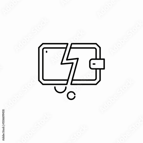 savings crisis icon sign vector