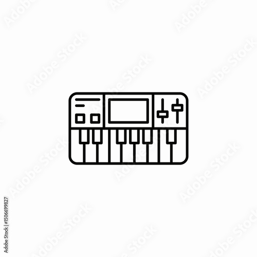 sound synthesizer icon sign vector