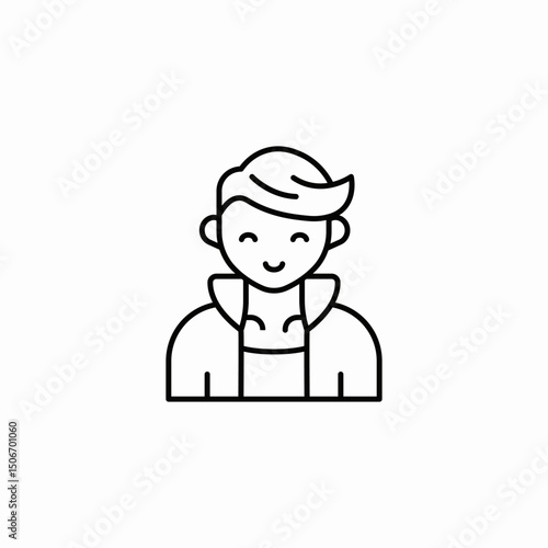 young man icon sign vector