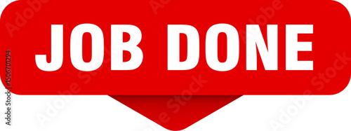 job done sticker. job done sign on transparent background