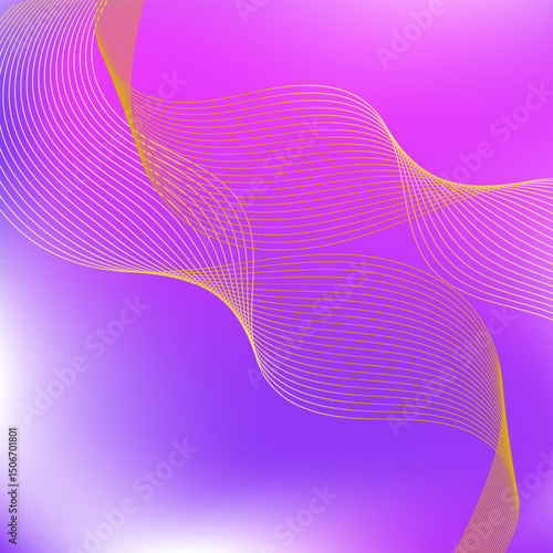 Colorful Gradient Abstract Wave Background with Vibrant Lines