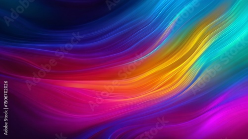 Wallpaper Mural Abstract colorful background with bright rainbow lines design, energy waves, and motion texture pattern illustration Torontodigital.ca