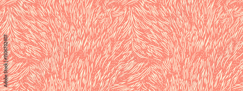 Seamless abstract pattern resembling animal fur or zebra stripes on a orange background. Print bi color for textiles, modern graphic designs. Bold contrast for stylish and artistic projects