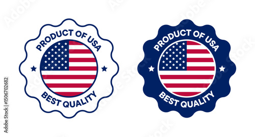 Made in USA vector icon sen. Made in America badges and emblems
