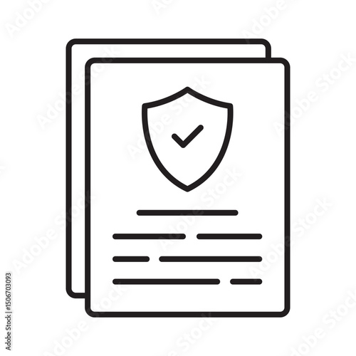 Insurance policy :Vector Icon which can easily modify or edit