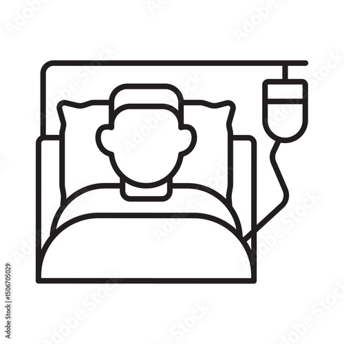 Inpatient :Vector Icon which can easily modify or edit
