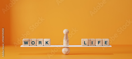 Quadro su tela Work life balance concept