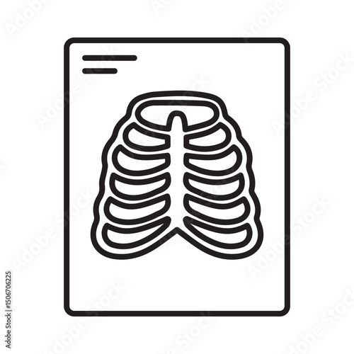 Bone x ray :Vector Icon which can easily modify or edit