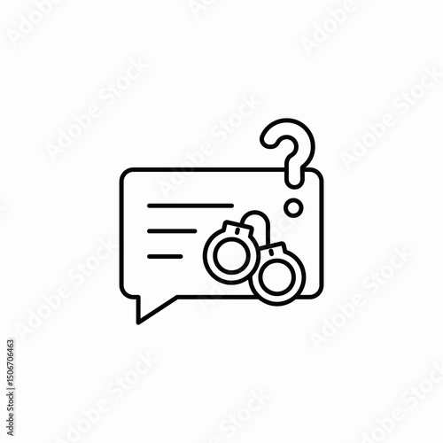 arrest warrant icon sign vector