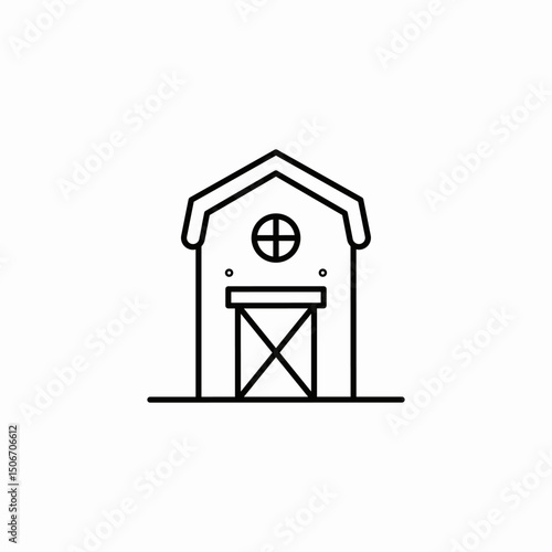 barn livestock icon sign vector