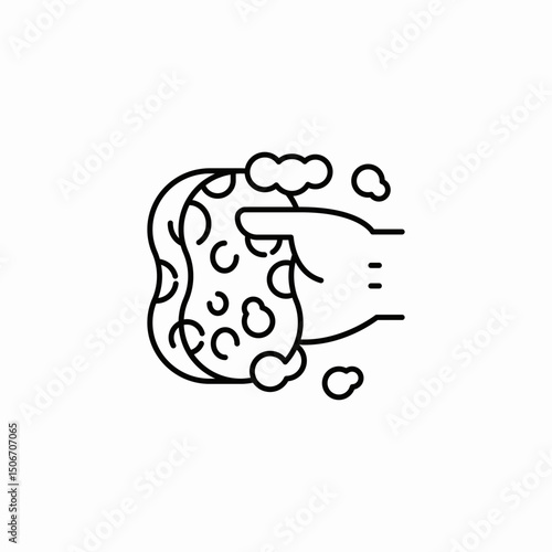 cleaning sponge icon sign vector